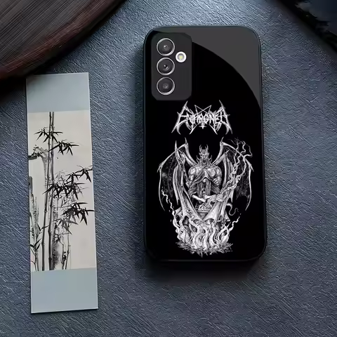 Heavy Metal Dark Funeral Phone Case Glass for Samsung Galaxy S24 S23 S21 S22 S20 Ultra Fe Plus A34 A54 A24 A52 A53 M54 Cover