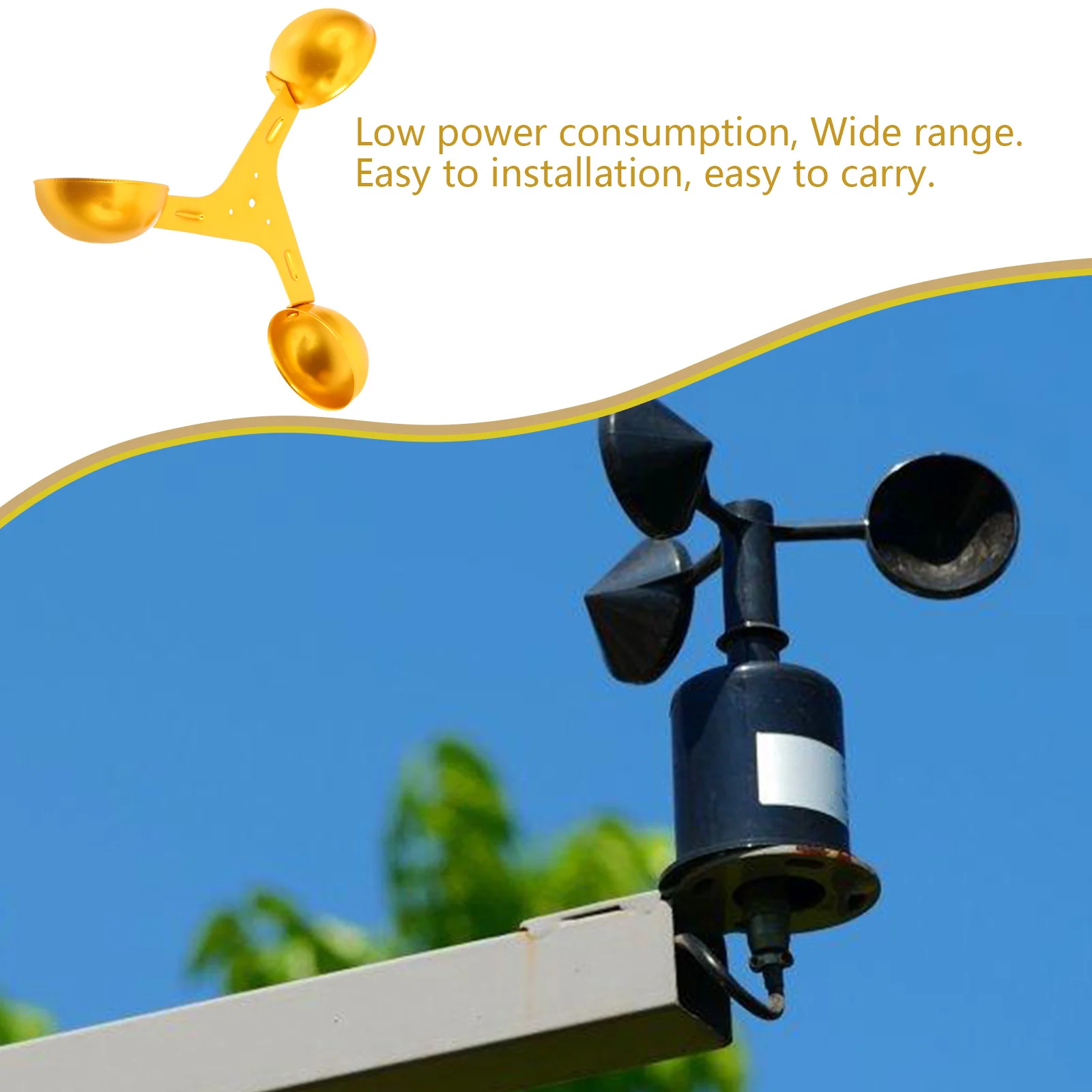 

Speed Sensor Anemometer Cup Durable Wind Wind Speeds Meter Tool Measurement Tool For Weather Monitoring Instrument