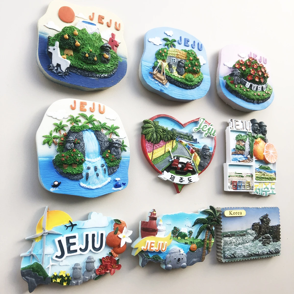 South Korea Jeju Island series scenic creative travel souvenirs gift home decoration refrigerator sticker arts and crafts