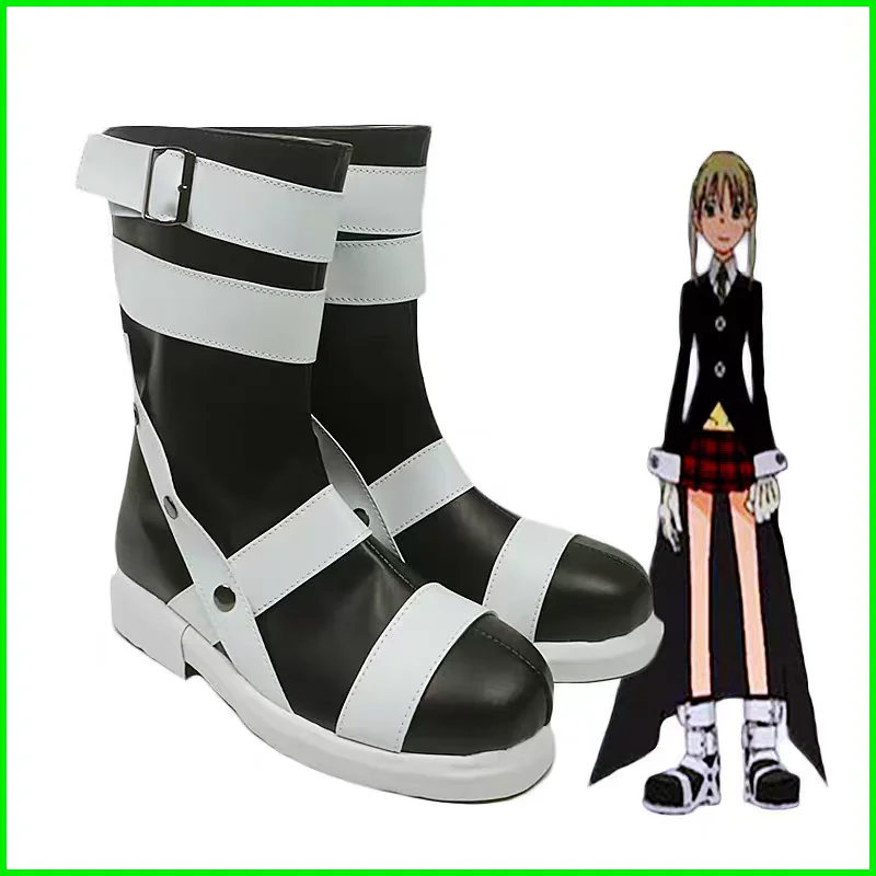 chaussures-anime-soul-eater-maka-albarn-bottes-de-cosplay-accessoires-de-fete-d'halloween-personnalisation