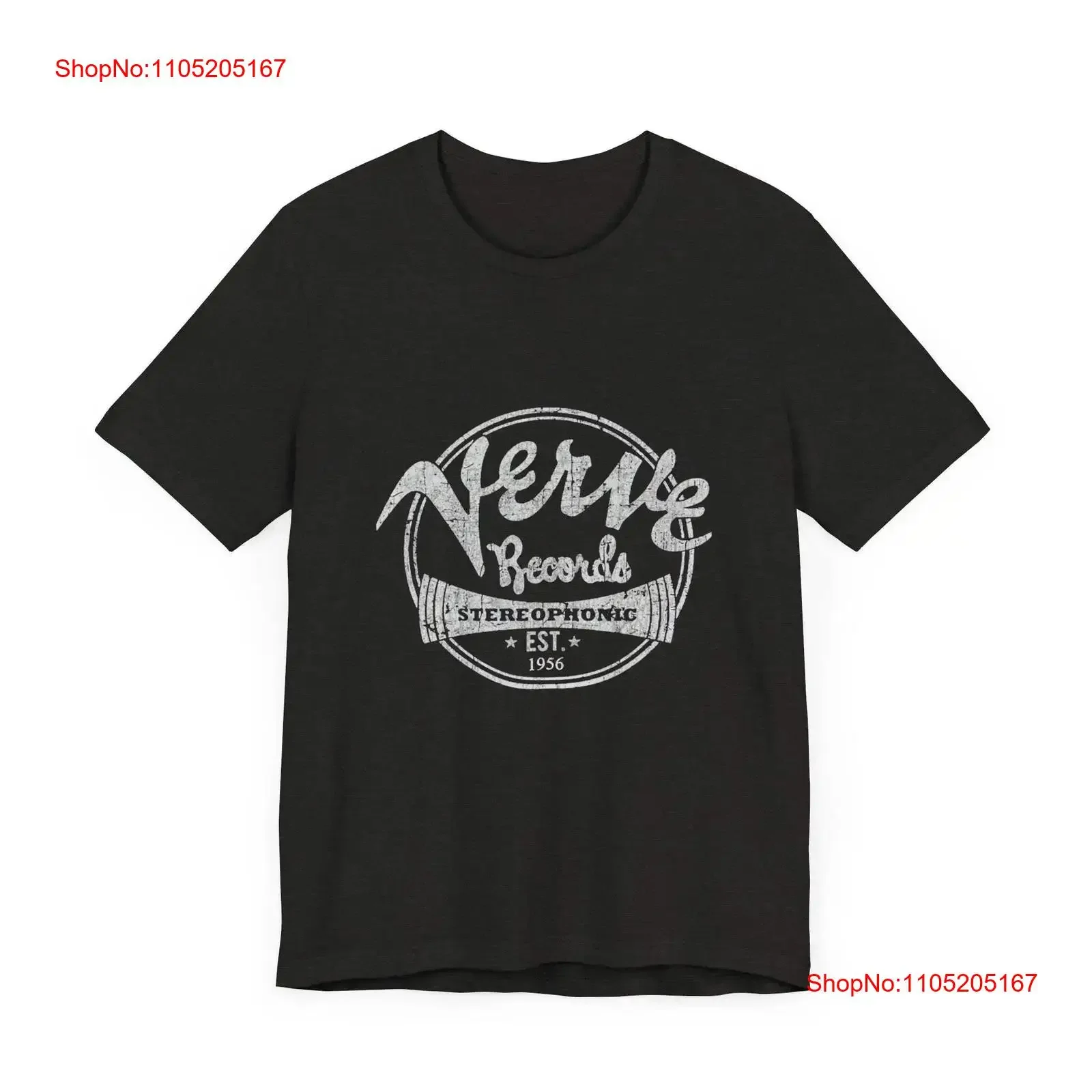 Vintage Verve Records Label Logo Jersey  T Shirt vintage Washed Versatile designer clothes Stylish Breathable Slightly Casual