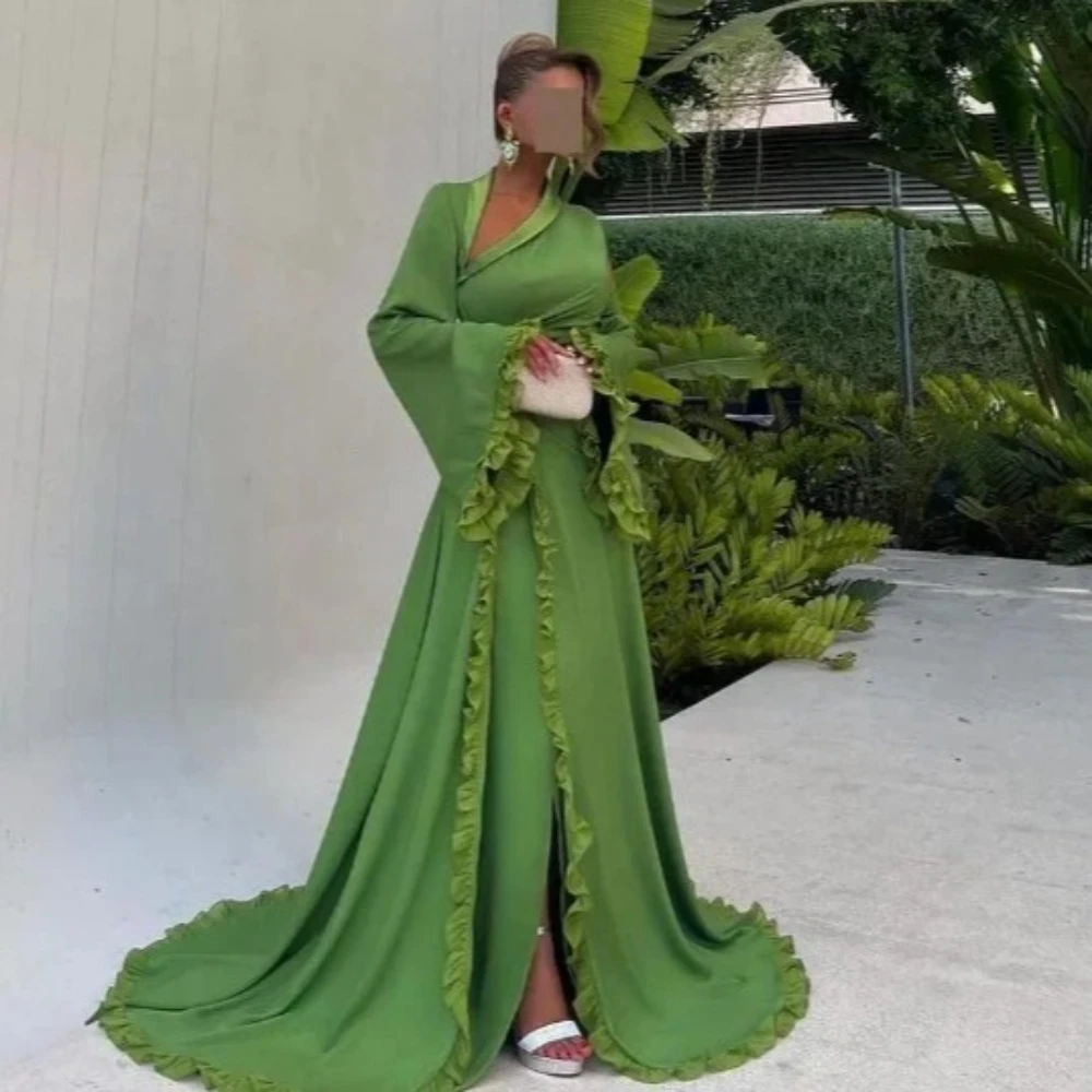 ชุดราตรีหรูหราสง่างาม ยาวกรอมพื้น แขนยาว ดีไซน์สวยงาม คุณภาพสูง สำหรับงานพรอม งานเลี้ยง ออกแบบตามสั่งสำหรับผู้หญิง