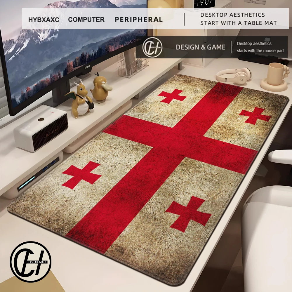 XXL Templar Cross Gaming Mauspad Mittelalterlicher Kreuzritter Rutschfeste Gummi-Mauspads Büroteppich Computertisch Mauspad Schreibtischunterlage