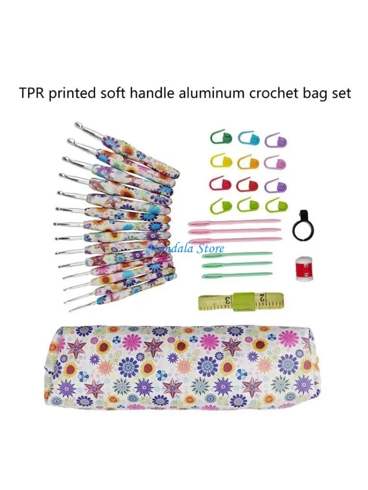

U2JC 2mm-10mm Crochet Needle Crochet Hooks Set Ergonomical Crochet Hook Easy to Use