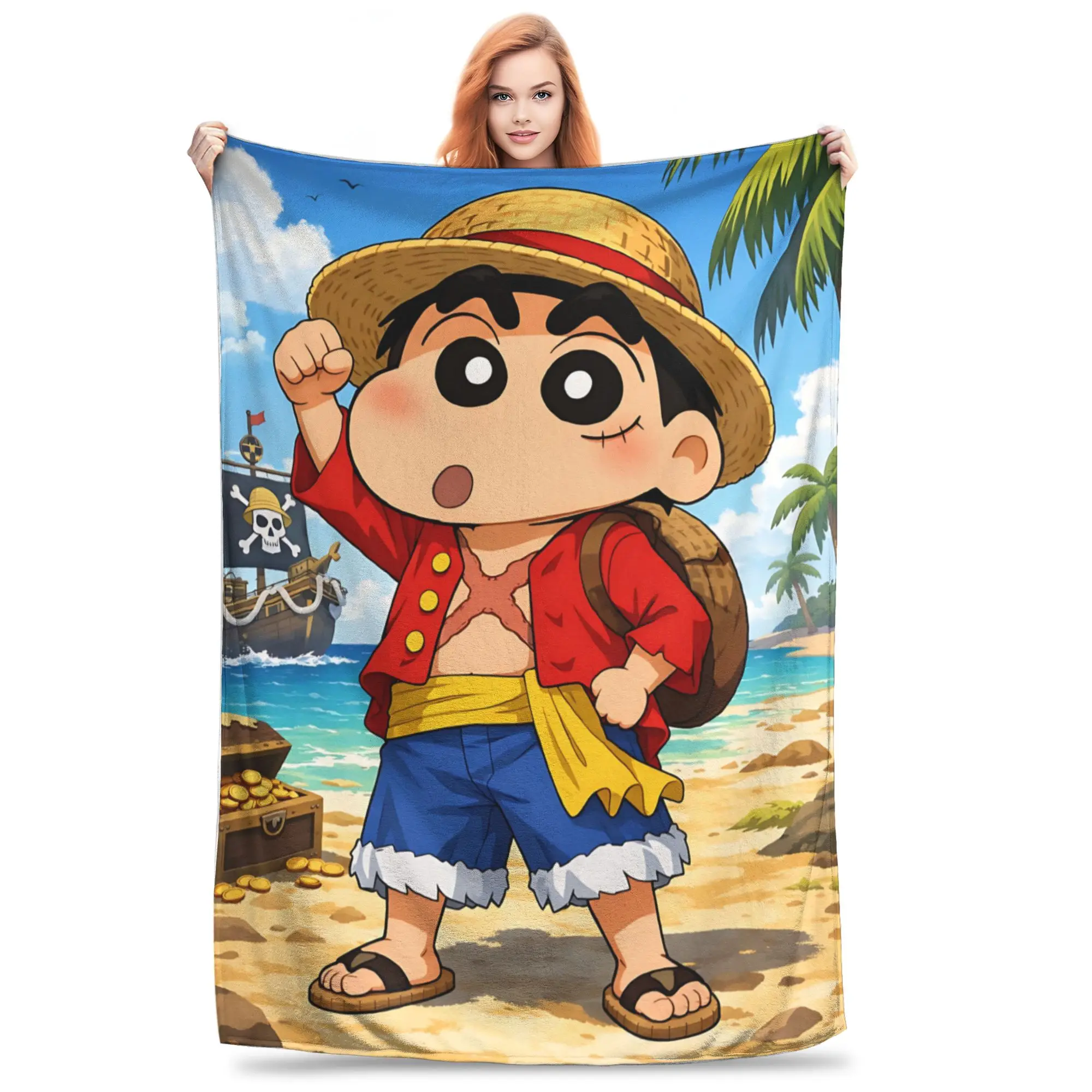 1PC Home Crayon Shin chan‌s  Blanket Throw Super Cosy Plush Living Room Sofa