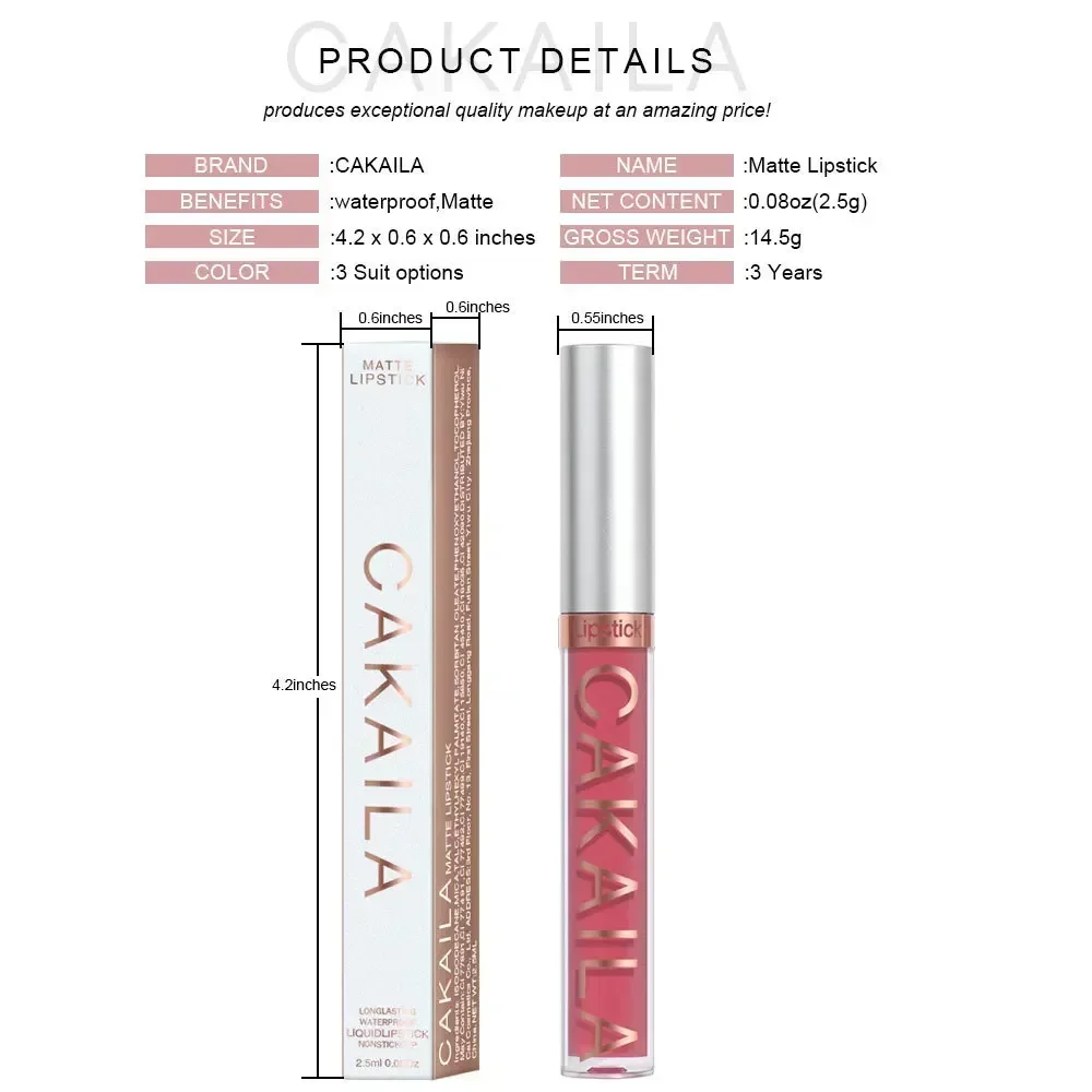 Lápices labiales líquidos, maquillaje de labios resistente al agua, lápiz labial de terciopelo mate, brillo de labios rojo, cosmético Sexy, desnudo,