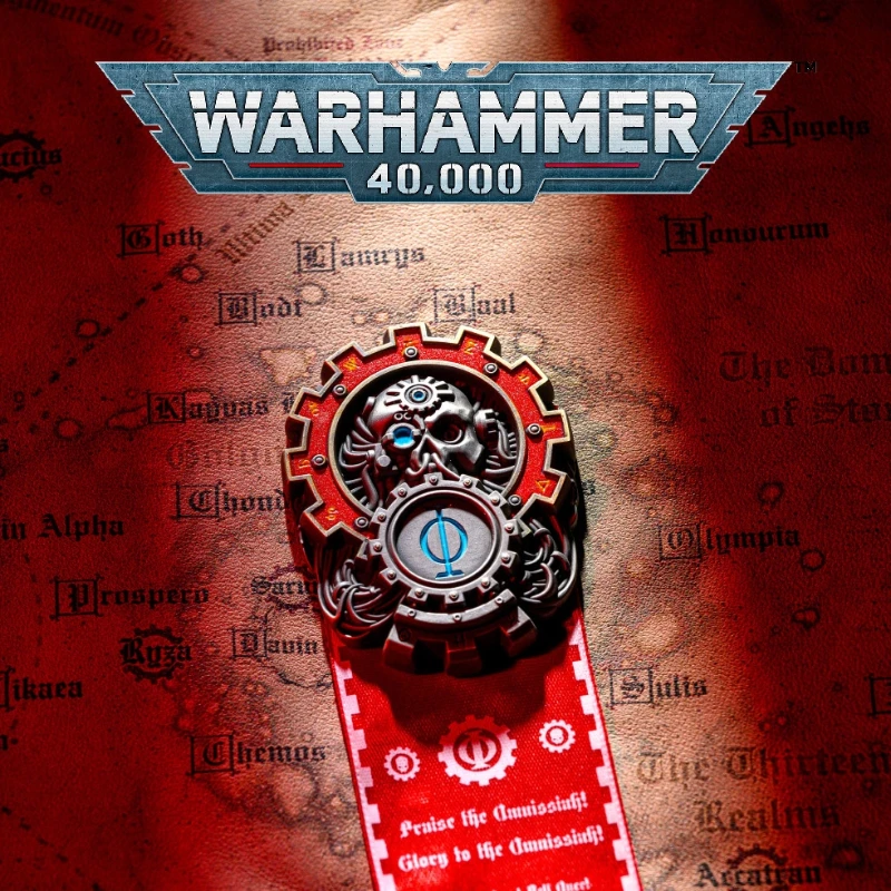 Starforged ستار الصب Warhammer 40K الشكل الطرفية بروش لاصق قلادة الديكور ميكانيكي نقاء شارة عازلة هدية