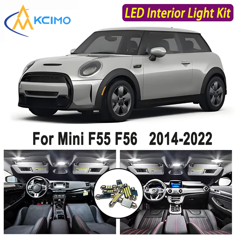 

Kcimo LED For Mini F55 F56 (2014-2022) Premium Bright LED Interior Dome Map Trunk Light Kit Car Led Lamps Canbus New Lamps Car