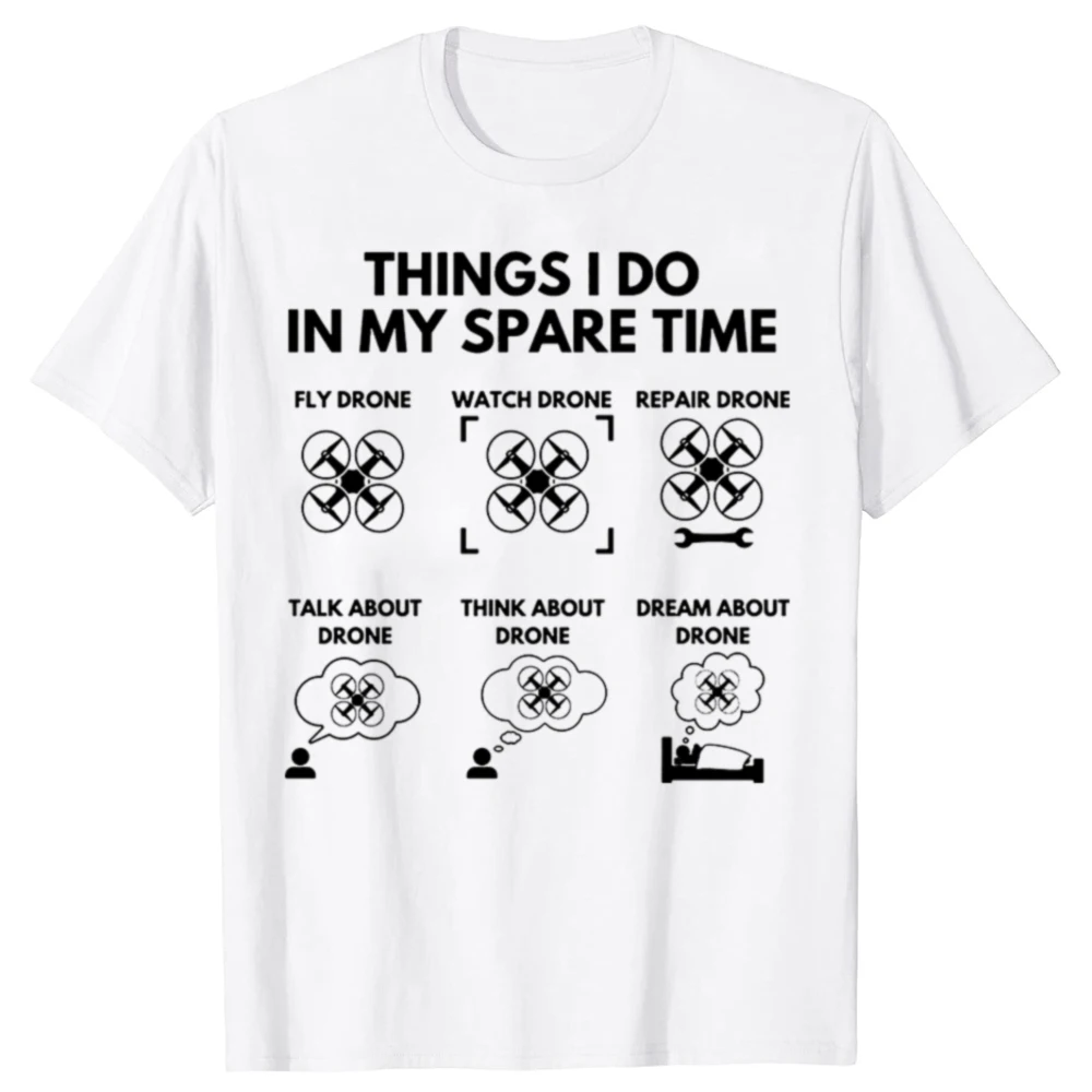 تيشيرت للرجال مضحك بدون طيار ، أقوم به في طياري الاحتياطي ، تيشيرت FPV ، قطن الوقت ، فضفاض كبير الحجم ، أزياء غير رسمية #2