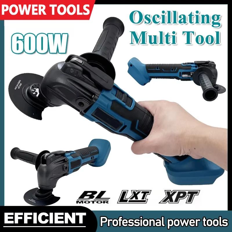600W Oscillating Multi Function Tool 20000OPM Electric Saw Trimmer Cutting Woodworking Power Tool for Makita 18V Battery