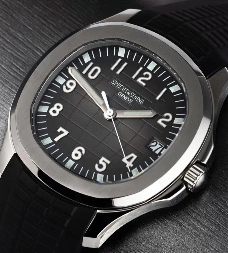 Specht&Sohne 40 mm Herrenuhren, mechanische Uhr, Japan, Miyota 8215 Movt, Roségold, Edelstahl, klassische 5167-Uhr, wasserdicht – Detail 12