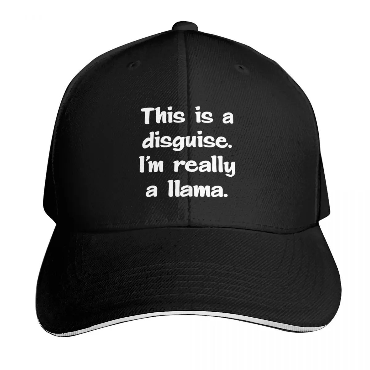 This Is A Disguise. I'm Really A Llama. Baseball Cap Breathable Mesh Back Adjustable Buckle Closure Moisture Wicking Quick Dry