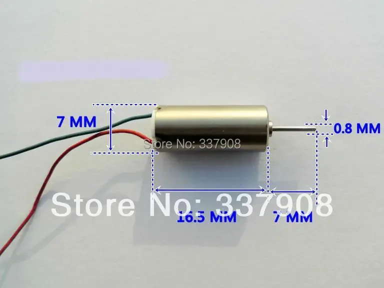 리모컨 항공기용 고자성 코어리스 모터, 프로펠러, 쿼드콥터 테일 모터, 4.2V, 55000RPM, 7*16mm, 로트당 2 쌍