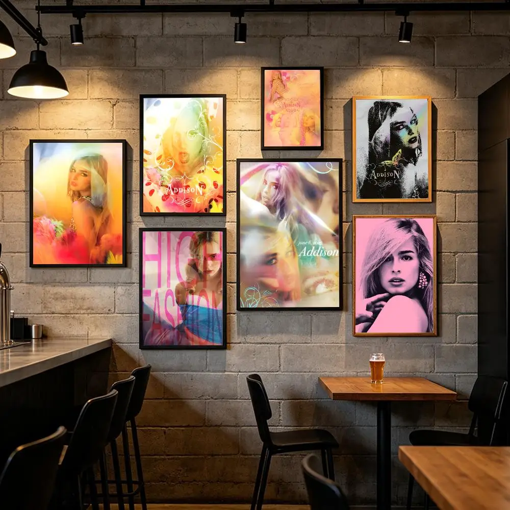 A-Addison R-Rae Singer Poster Art HD Art Sticky Wall Waterproof Home Living Room Bar Decoration