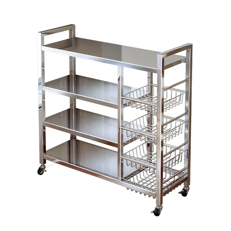 

For desk trolley stainless steel rack floor-to-ceiling multi-layer vegetable rack storage rack multifunctional kitchen storage