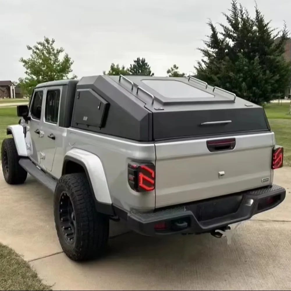 

New Aluminum Steel Hatchback Hardtop Pickup Fastback Canopy Topper 4x4 Off-Road Truck Bed Cover Locking Waterproof Camper Cap