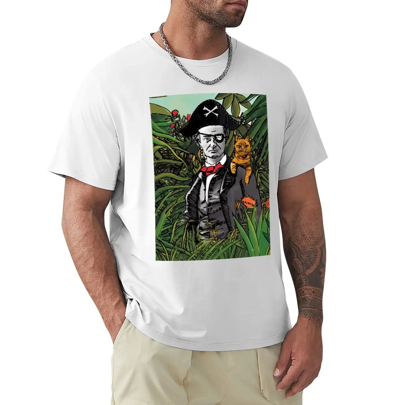 Charles Baudelaire Pirate T-Shirt summer top sublime basketball graphic tees black t-shirts for men