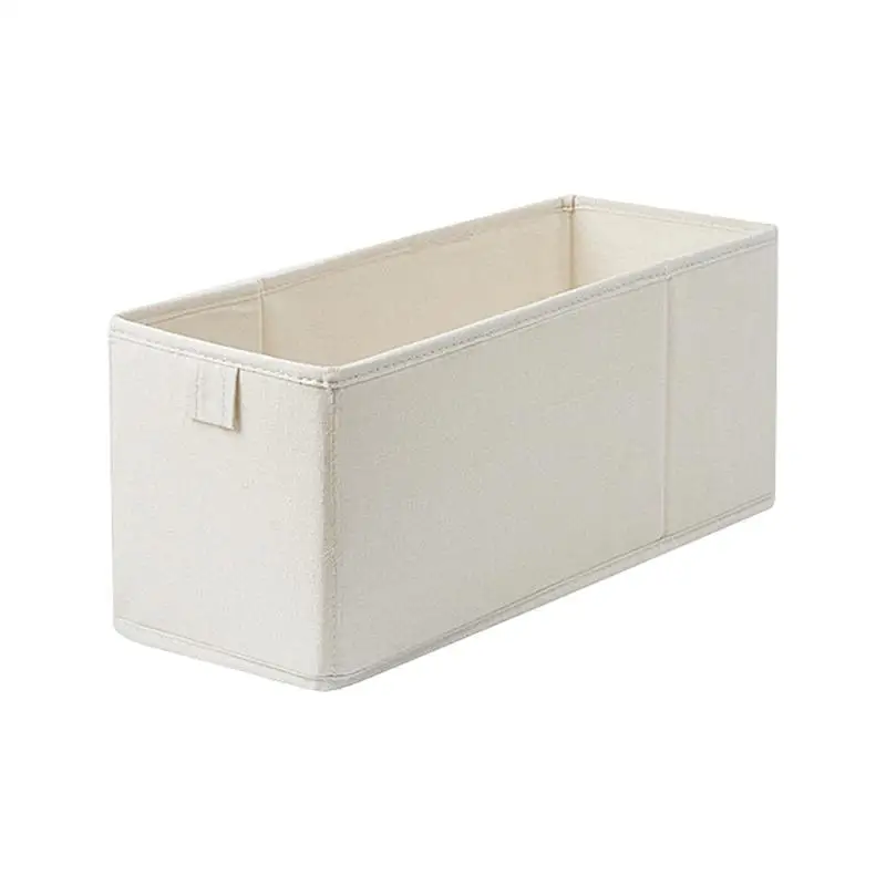 

Fabric Narrow Storage Bins Stackable Space-Saving Fabric Storage Bins Durable Narrow Storage Bins For Socks Underwear