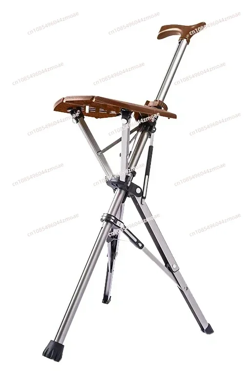 Outdoors Folding Crutch Chair Elderly Rest Hand Stool Light Multifunctional Non Slip Portable Stools Beach Camping Chair