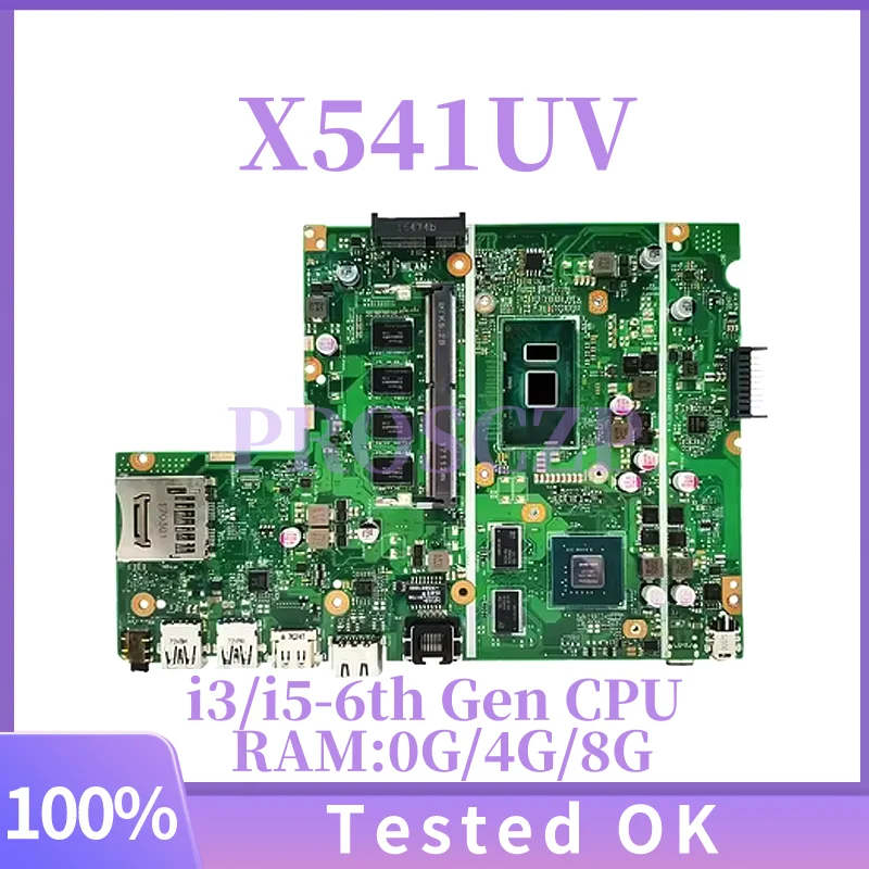 

X541UV For ASUS X541UV X541UVK X541UA X541U F541U F541UV Laptop Motherboard i3/i5-6th Gen 0G/4G/8G-RAM UMA/GTX920M-V2G Mainboard