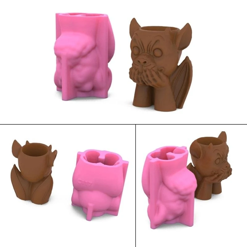 F42F DIY Silicone Geometry Flower Pot Storage Box para plantas suculentas decoração