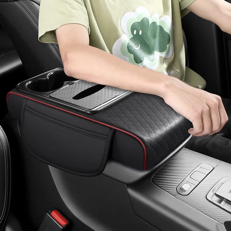 

New four in one armrest box height increasing pad multifunctional middle armrest pad General Motors high-end tissue box storageN