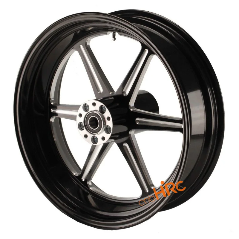 Tubeless Rim For Motorcycle 6 Spoke 15 16 18 19 20 21 23 Inch 18x3.5 Black Front Motorcycle Alloy Rim For Harley Softail Touring