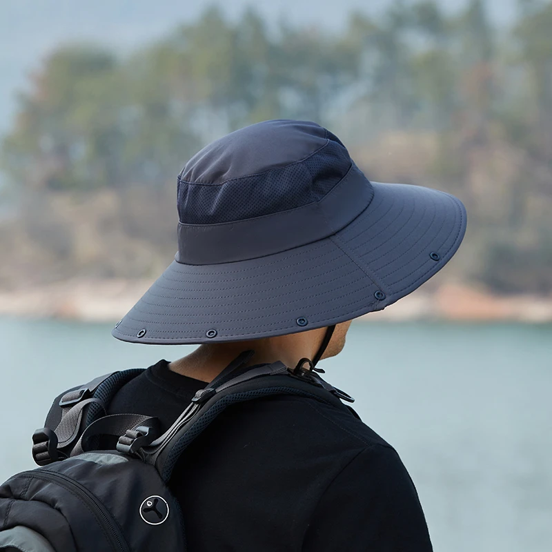 Cappelli da sole estivi protezione UV a doppio strato pesca caccia berretto da esterno uomo escursionismo cappello con visiera da campeggio cappello