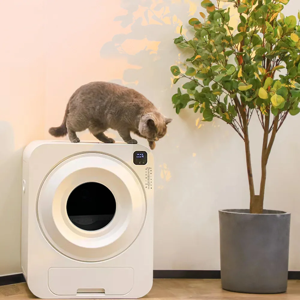 

The new ozone deodorizing mobile APP controls the cat box, which can be disassembled and washed, and the fully automatic