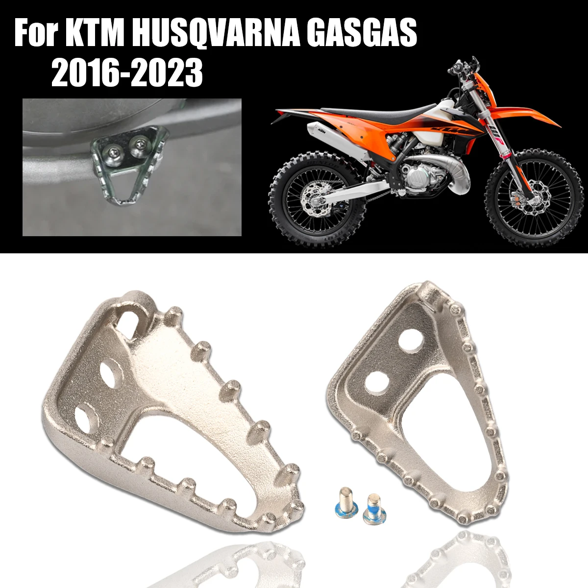 For KTM HUSQVARNA GASGAS MC EC EX Universal Motorcycle Motocross Standard Rear Foot Brake Lever Step Plate Peg Brake Pedal Tip