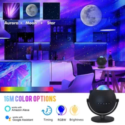 Galaxy Light Projector for Bedroom,Smart Aurora Star Projector with Remote&App Alexa Night Light Projector for Kids Adults Gifts