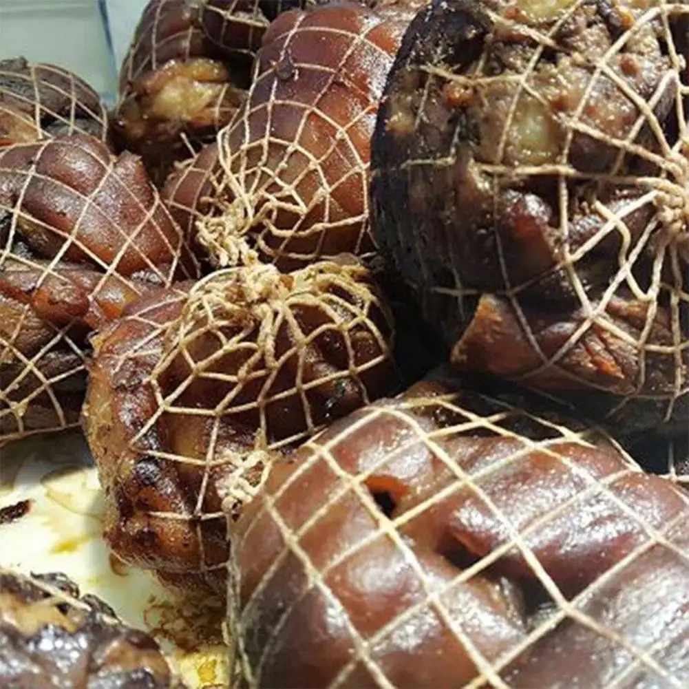 Rollo de red de algodón para carne, calcetín para jamón, cerdo, carnicero, bolsas de red de cocina antideslizantes fijas