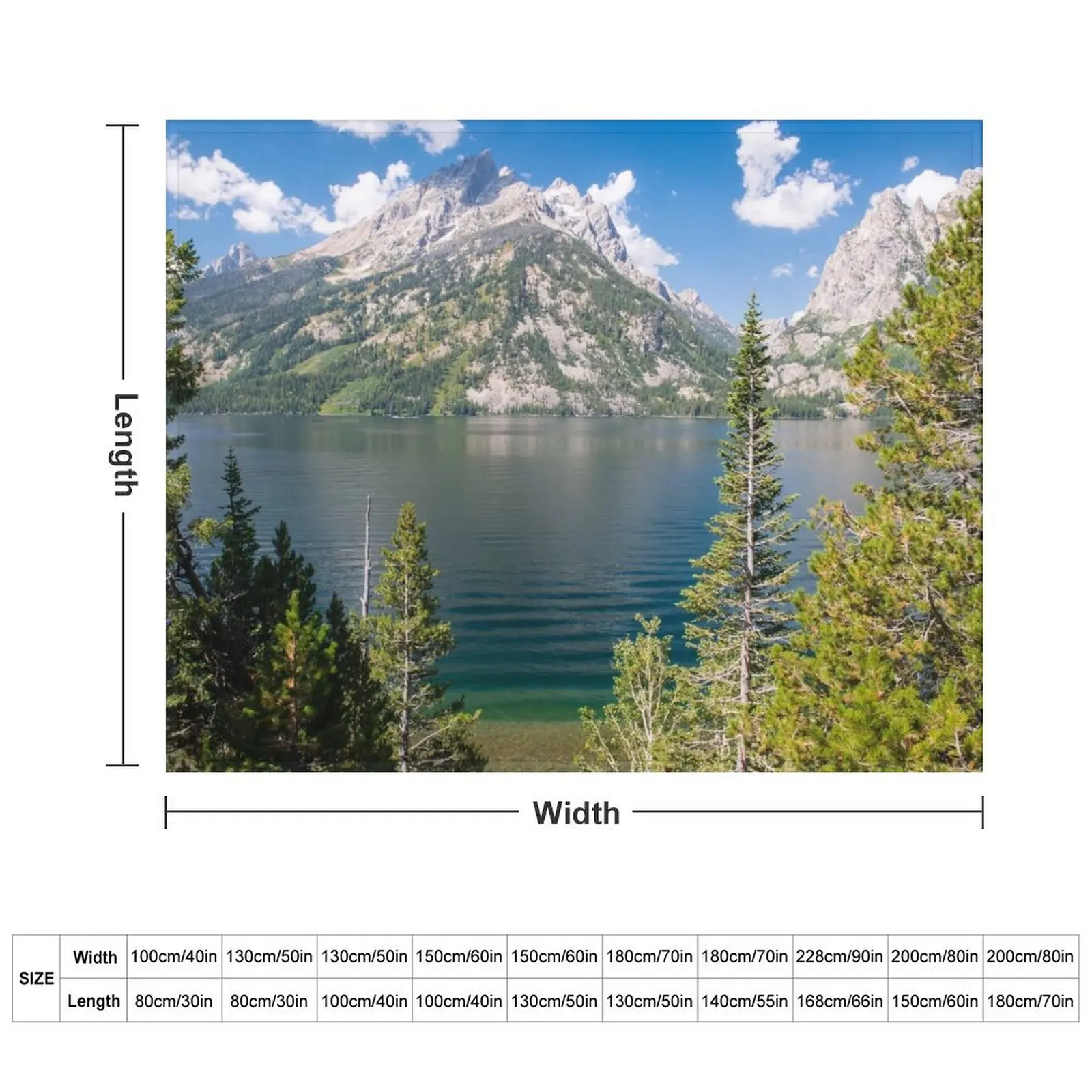 Jenny Lake, Grand Teton National Park Wyoming Throw Blanket Moving warm for winter Sleeping Bag Bed Blankets