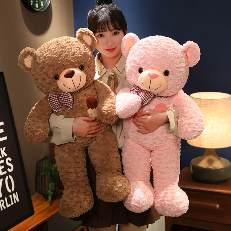 75-115cm Cartoon Bear With Love Stuffed Animals Plush Toys Doll Pillow Lovers Birthday Baby Gift