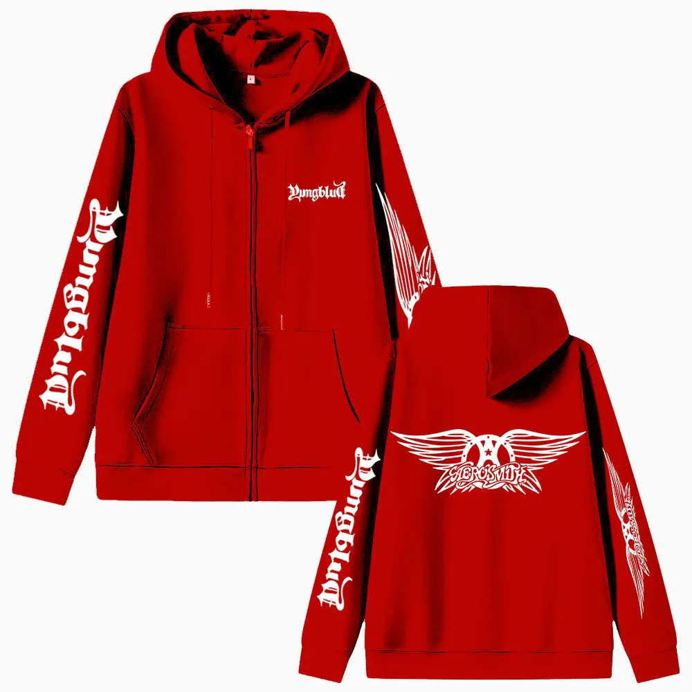 YUNGBLUD Толстовка на молнии с графическим принтом для мужчин и женщин, повседневная хлопковая куртка на молнии, мужская толстовка на молнии в стиле хип-хоп, уличная одежда