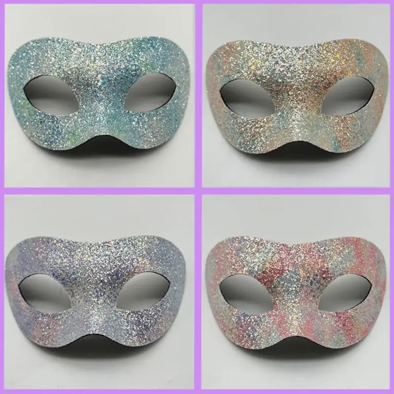 الرجال النساء ملونات ملون بريق هالوين قناع تنكس ملحقات الأزياء ملحقات نصف الوجه لقناع لحفلات Cosplay Cosplay