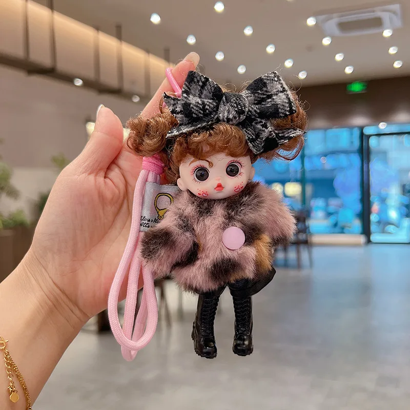 New Fashion 19.5cm Vinyl Doll Mini Cute Girl Princess Doll Toy Exquisite Keychain 1/12 Doll Backpack Decor Pendant Birthday Gift