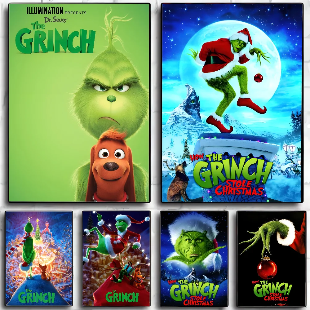 Movie H-How The Grinch Stole Christmas Poster Paper Print Home Living Room Bedroom Entrance Bar Cafe Art Painting Decoration