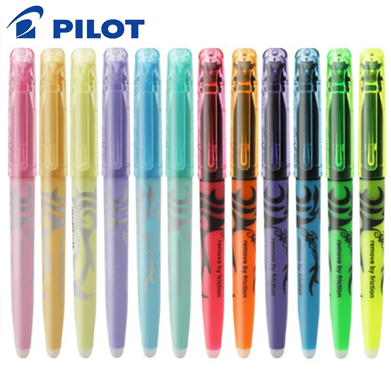 

PILOT SW-FL Frixion Erasable Highlighter Pastel Color Fluorescent Marker Pen 12 Colors Japanese School Office Supplies 1pcs