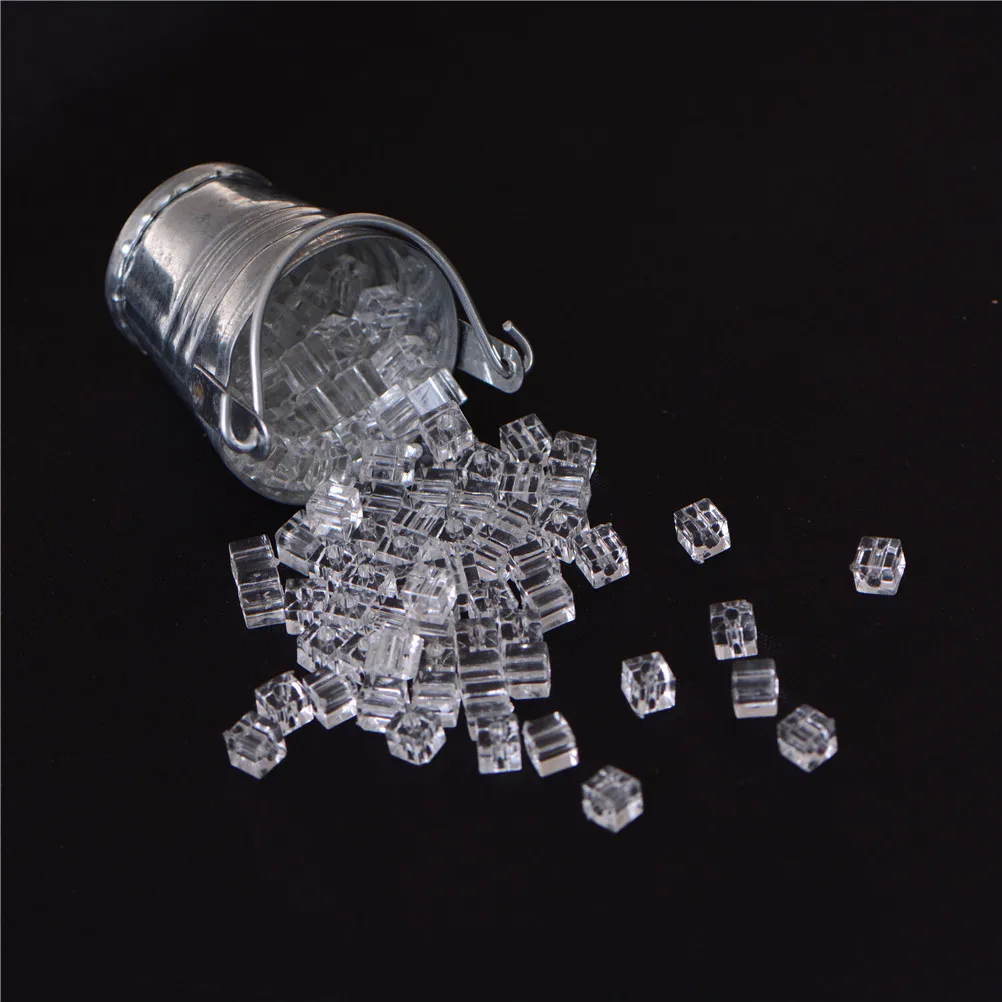 10g Small Ice Cubes Accessory Drink Miniature Pub Beer Ice Blocks DIY 1:12 Dollhouse Miniature Deco Parts Plastic Crafts