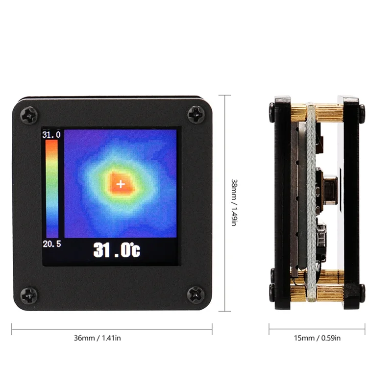 

MCGS-AMG8833 8X8 ИК-тепловой инфракрасный видеокамер, датчик температуры, расстояние с корпусом, профессиональный диапазон обнаружения до