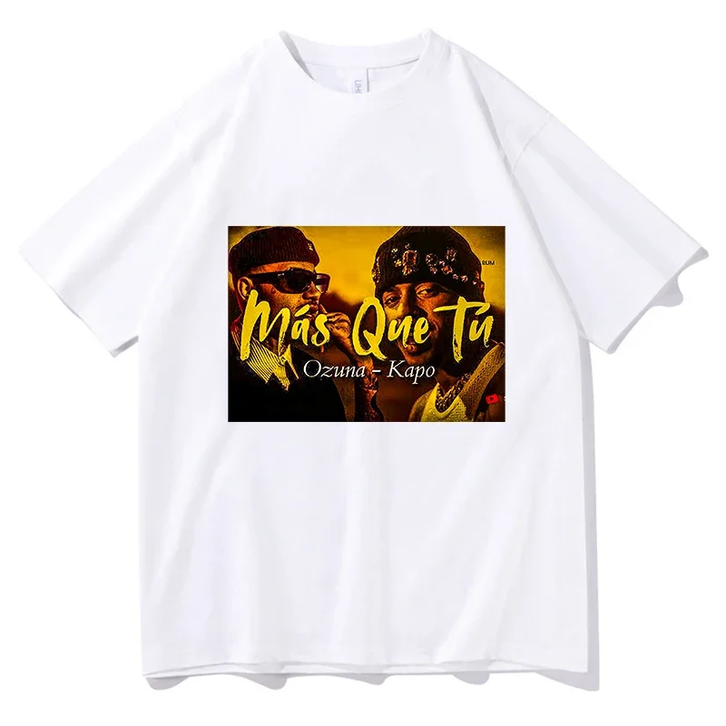 

Ozuna X Kapo Mas Que Tu Tour Printed Men's T-Shirt Pure Casual O-Neck Short Sleeve Streetwear Over Size Tees Tops Clothes Summer
