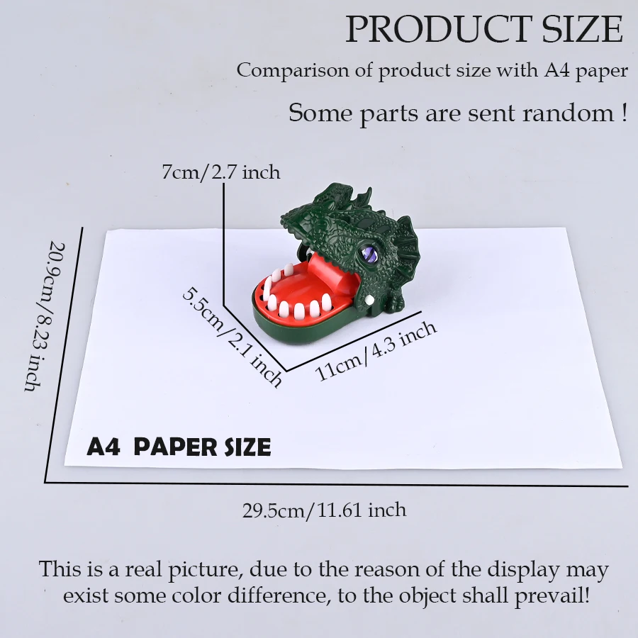 ألعاب أصابع عض أسنان الديناصورات، لوحة سطح الطاولة لطبيب الأسنان، لعبة صعبة آلية عشوائية هدايا للأولاد والبنات لون عشوائي