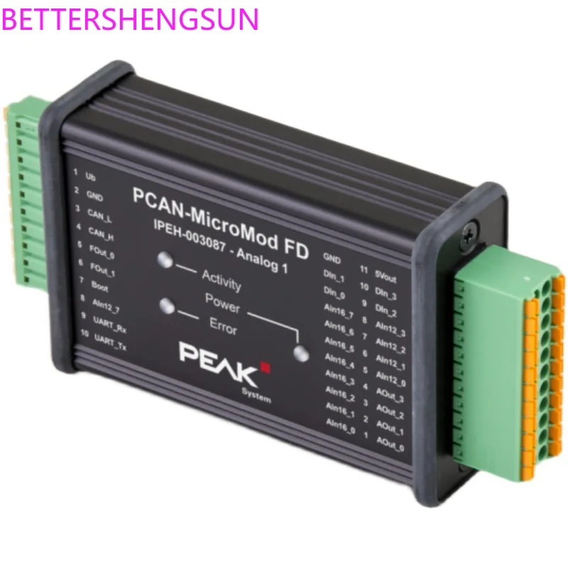 PCAN-MicroMod FD Analog 1 Configurable CAN FD analog I/O module 003087