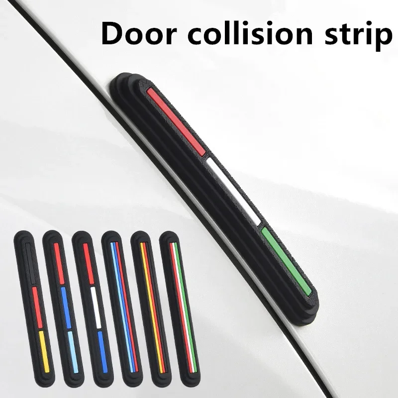 

4PCS Car Door Anti-collision Strip Auto Door Edge Bumper Protector Strip Car Corner Guard Rearview Mirror Anti-scratch Stickers