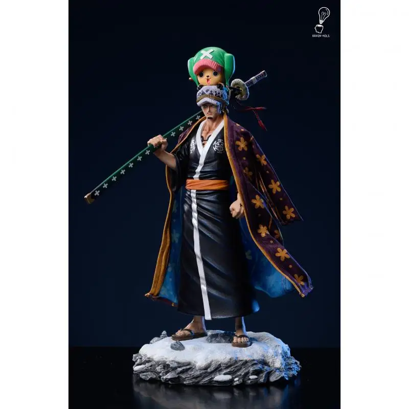 31Cm Żywica Gk Brain Hole Studio One Piece Trafalgar D Water Law Anime Figurka akcji Model Garage Kit Statuetka Lalka Zabawki Prezent