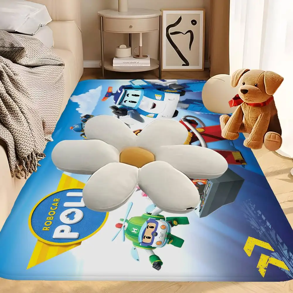 Alfombra de entrada Robocar Polis, alfombra de estilo nórdico para el hogar, alfombrillas para baño, dormitorio, decoración de hotel