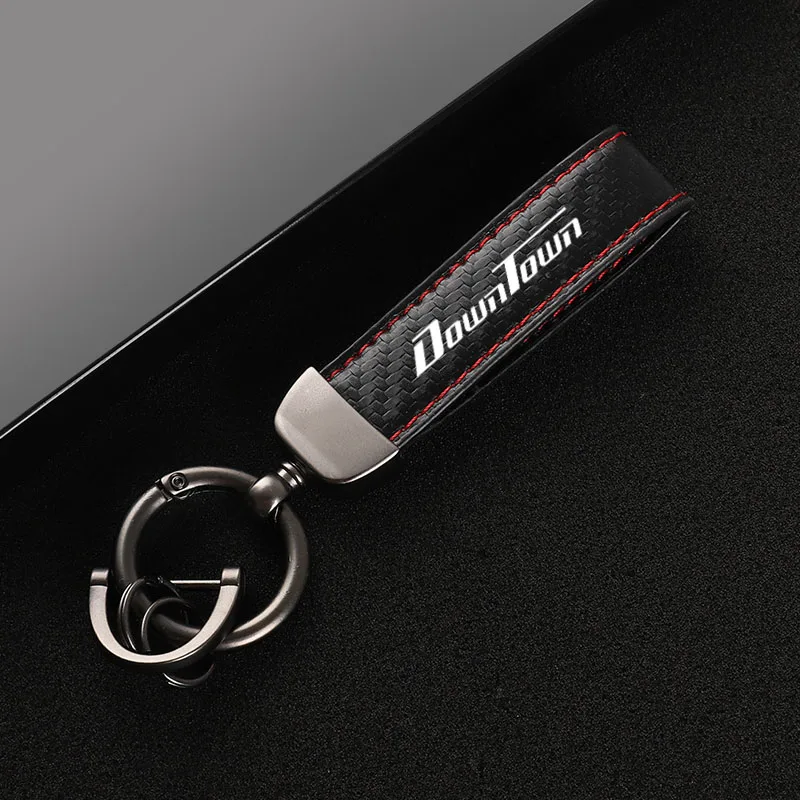 Leather Motorcycles keychain horseshoe buckle jewelry key chain for KYMCO DOWNTOWN 300 350 125  Accessories WITH LOGO