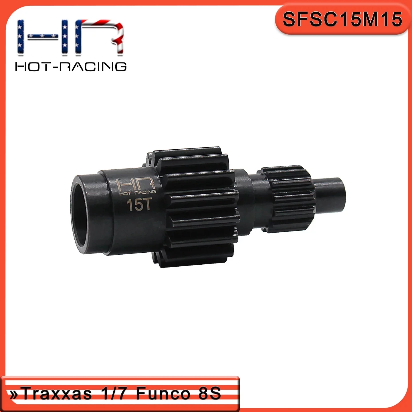 

HR Traxxas 1/7 Funco 8S desert carburized carbon steel differential top gear 15T replacement #10960