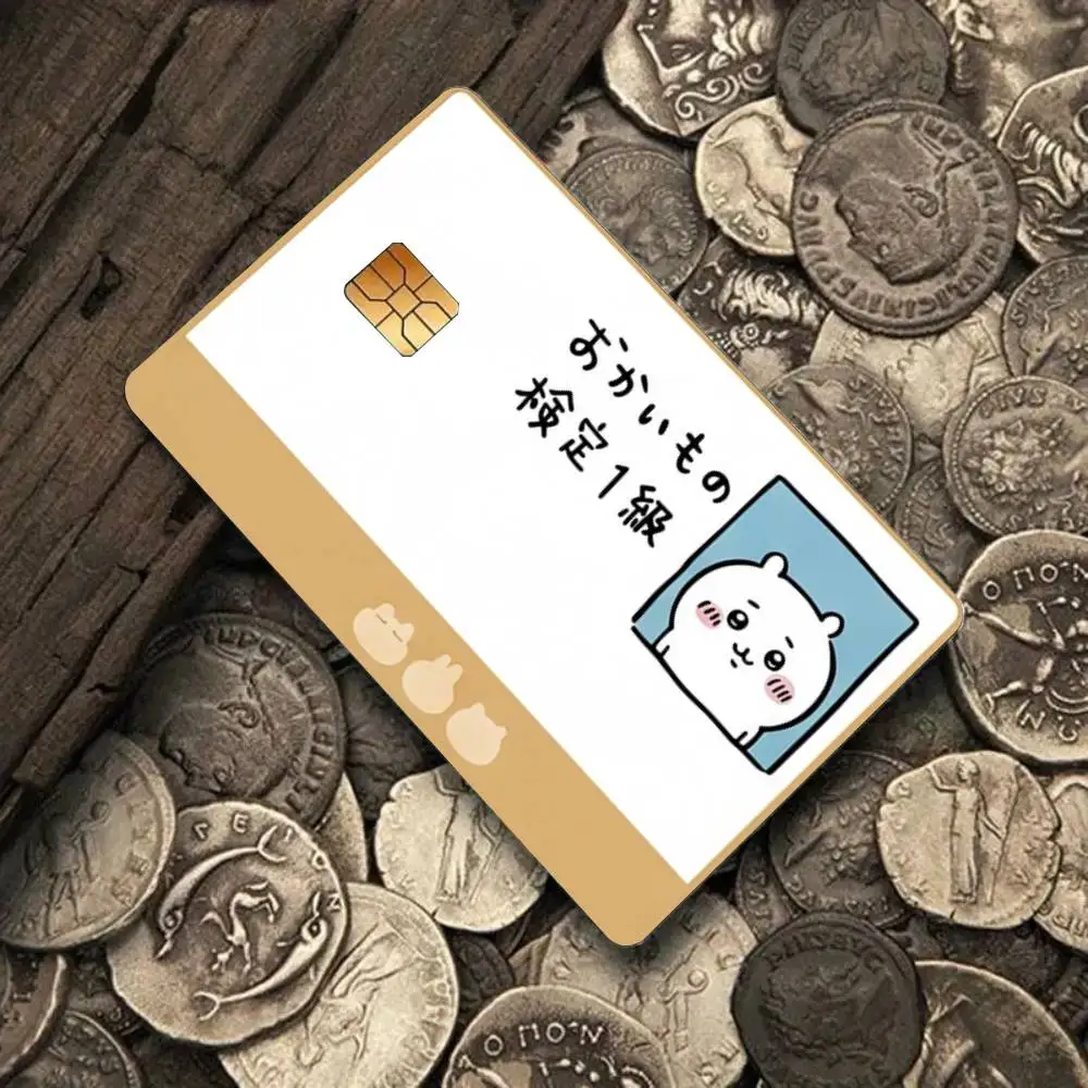 Cartoon Kawaii Chiikawas 4 Stück Kreditkarten-Skin-Aufkleber, geeignet für Bank-Debit-, U-Bahn-, Bus- und Transitpass-Dekorationsabdeckungen – Detail 13